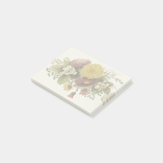 Post-it® Fleur de chrysanthème mère florale (Incliné)