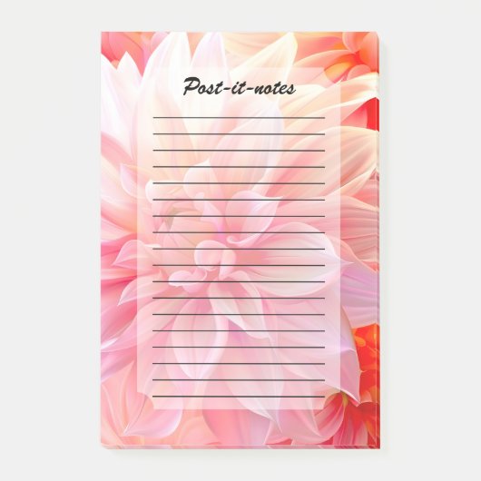 Post-it® Fleur de dahlia brune de Pêche (Devant)