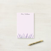Post-it® Fleur de Lavande Violette Aquarelle (Sur un bureau)