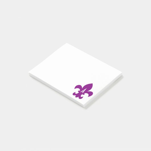 Post-it® Fleur de Lis Monogram violet blanc (Incliné)