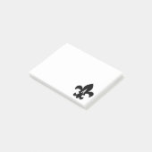 Post-it® Fleur de Lis Monogramme noir et blanc (Incliné)