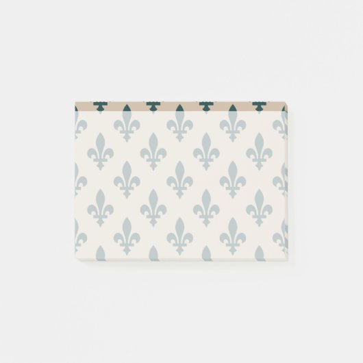 Post-it® Fleur de Lis Motif, Français, Royal, Vert (Devant)