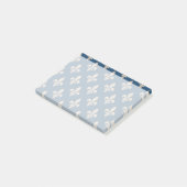 Post-it® Fleur de Lis Motif, française, royale, crème, bleu (Incliné)
