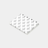 Post-it® Fleur de Lis Motif, française, royale, noire (Incliné)