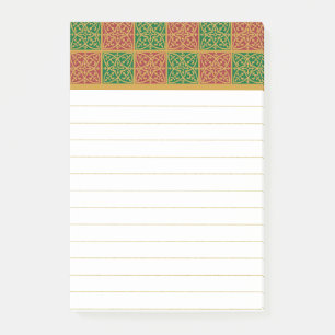 Post-it® Fleur de lis rouge et vert Motif