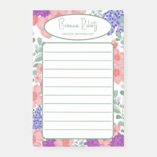 Post-it® Fleur de liste d'épicerie sur mesure