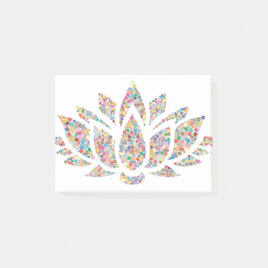 Post-it® Fleur de Lotus colorée (Devant)
