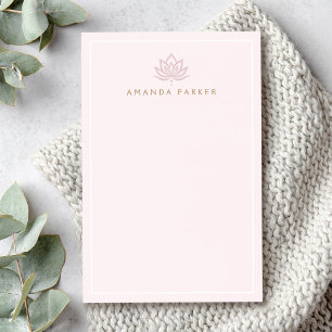 Post-it® Fleur de lotus stylisée rose yoga guérison