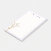 Post-it® Fleur de Lys en aquarelle monogrammée (Incliné)