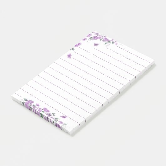 Post-it® Fleur de papillon pourpre (Incliné)
