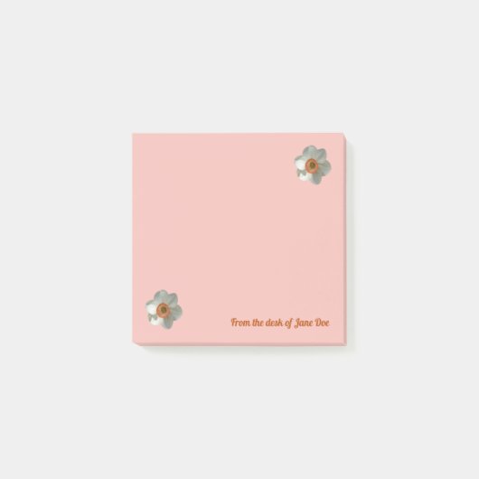 Post-it® Fleur de printemps de jonquille rose (Devant)