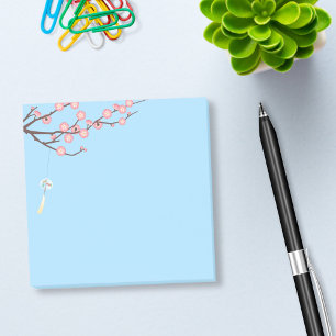 Post-it® Fleur de prune et chaudière à vent en verre
