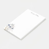 Post-it® Fleur de sauvage bleue élégante (Incliné)