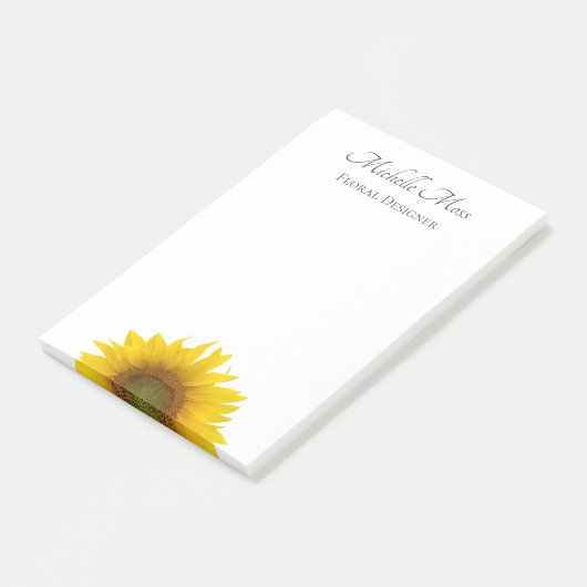 Post-it® Fleur de soleil moderne Floral rustique (Incliné)