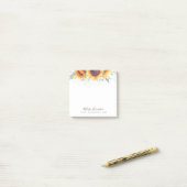 Post-it® Fleur de soleil rustique | Floral personnalisé (Sur un bureau)