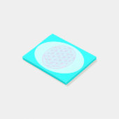 Post-it® Fleur de vie / Blume des Lebens - bleu rose (Incliné)