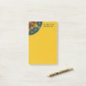 Post-it® FLEUR DE VIE - Fleur Fractale 1 (Sur un bureau)