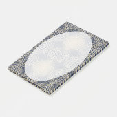 Post-it® Fleur de vie - motif de timbre - sable bleu (Incliné)
