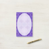 Post-it® Fleur de vie - motif de timbre - violet (Sur un bureau)