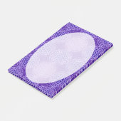 Post-it® Fleur de vie - motif de timbre - violet (Incliné)