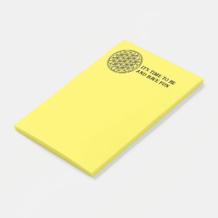 Post-it® FLEUR DE VIE - Symbole de géométrie sacrée contour