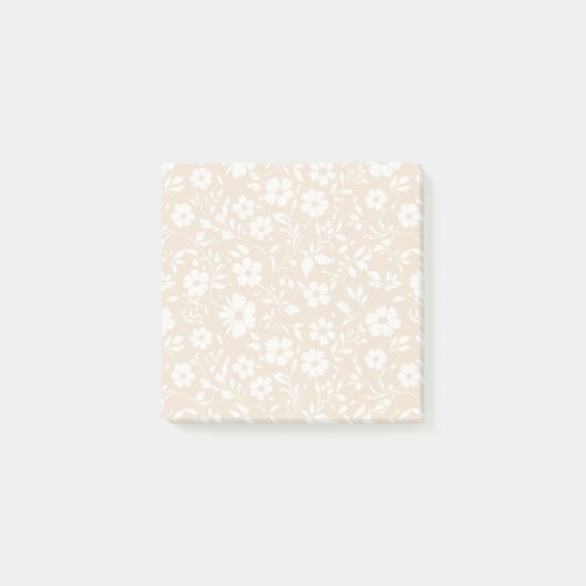 Post-it® Fleur de Vintage Neutre - Linge Doux (Devant)