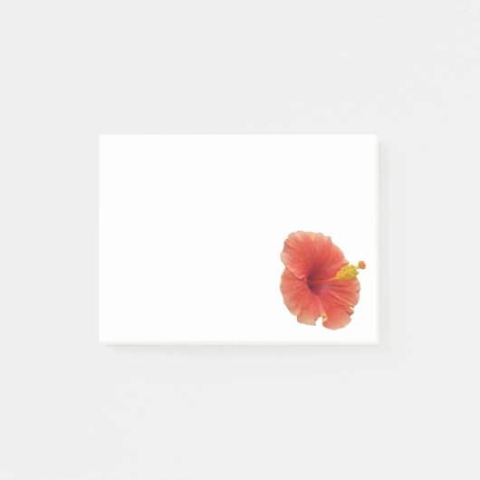 Post-it® Fleur d'Hibiscus Orange Florale Tropicale (Devant)