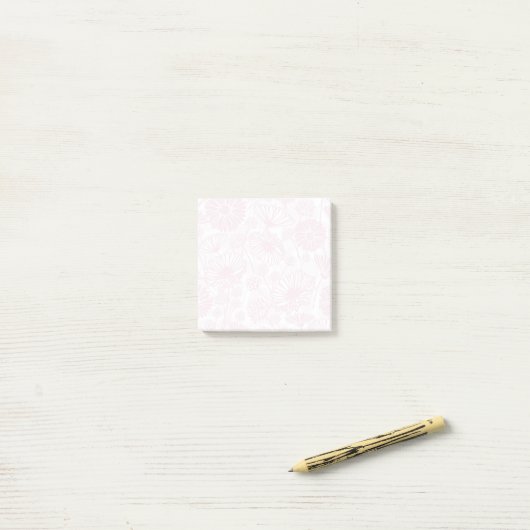 Post-it® Fleur douce (rose | BLANCHE) (Sur un bureau)