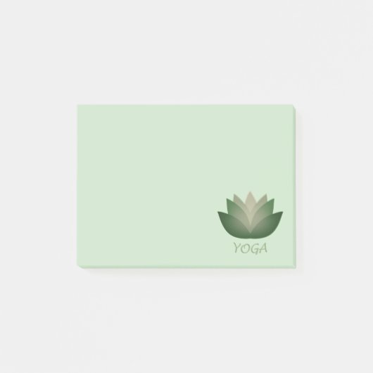 Post-it® Fleur Emerald Yoga Lotus (Devant)