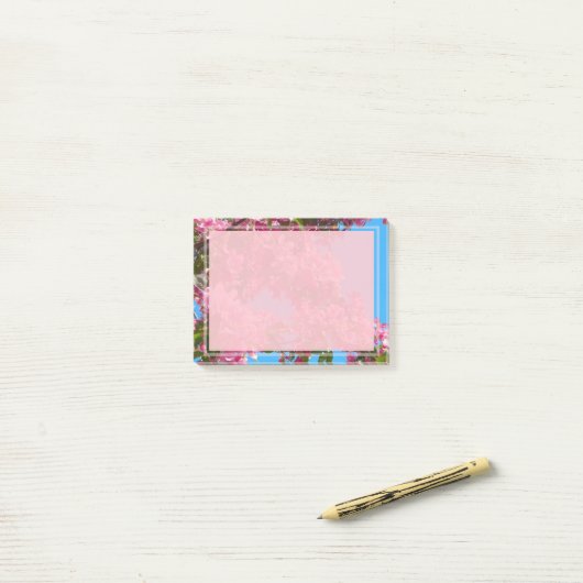 Post-it® Fleur et ciel bleu (Sur un bureau)