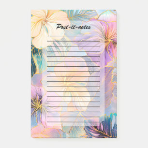Post-it® Fleur Exotique Feuille en fleurs bleues