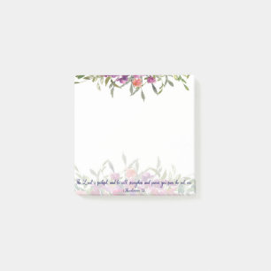 Post-it® Fleur florale aquarelle fidèle
