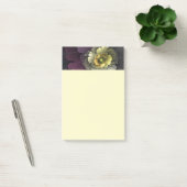 Post-it® Fleur fractale grise de khaki pourpre moderne abst (Bureau)