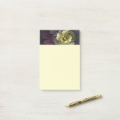 Post-it® Fleur fractale grise de pourpre moderne abstraite (Sur un bureau)
