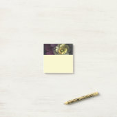 Post-it® Fleur fractale grise pourpre moderne abstraite (Sur un bureau)