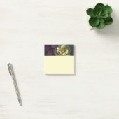 Post-it® Fleur fractale grise pourpre moderne abstraite (Bureau)