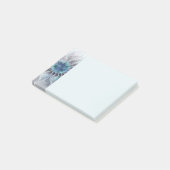 Post-it® Fleur fractale moderne abstraite avec du bleu (Incliné)
