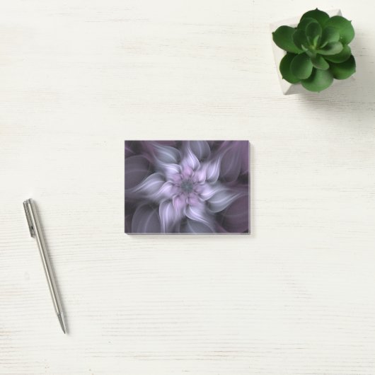 Post-it® Fleur fractale violette (Bureau)