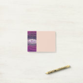 Post-it® Fleur frappante abstraite fractale couleur rose (Sur un bureau)