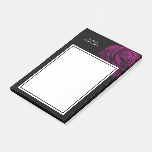 Post-it® Fleur gothique de rose violet-rouge (Incliné)