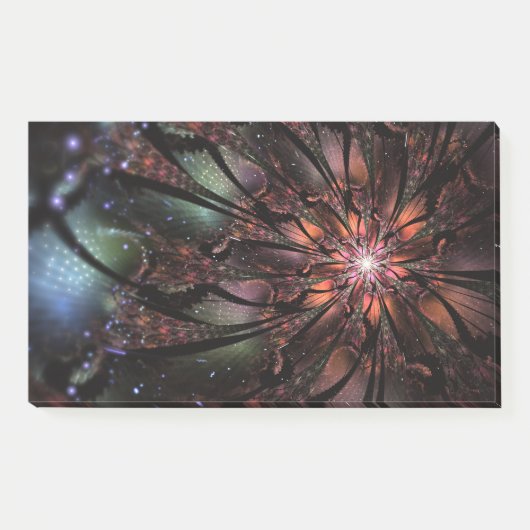 Post-it® Fleur imaginaire fractale douce et tendresse (Devant)