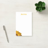 Post-it® Fleur jaune sur arrière - plan noir (Bureau)