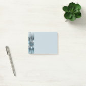 Post-it® Fleur joyeuse abstraite florale fractale bleue gri (Bureau)