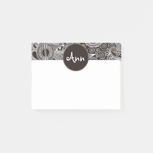 Post-it® Fleur Jungle Noir (Devant)