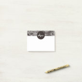 Post-it® Fleur Jungle Noir (Sur un bureau)