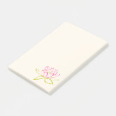 Post-it® Fleur Lotus / Illustration de la couche d'eau (Incliné)