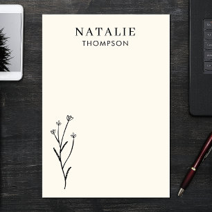 Post-it® Fleur Noir Rustique Chic Boho tendance Personnalis