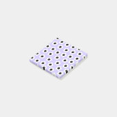 Post-it® Fleur noire et blanche mignonne avec Arrière - pla (Incliné)