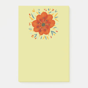 Post-it® Fleur orange lunatique décorative