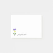 Post-it® Fleur pastel botanique sauvage de Pansy (Devant)